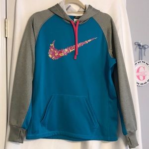 Nike Blue Gray Hoodie
